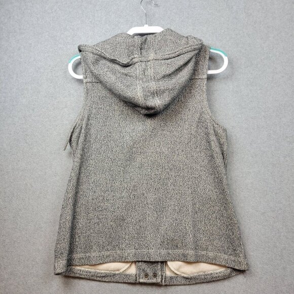 Coldwater Creek Vest Womens Size Medium Snap Front Sweater Knit Hooded Gray - Picture 9 of 10